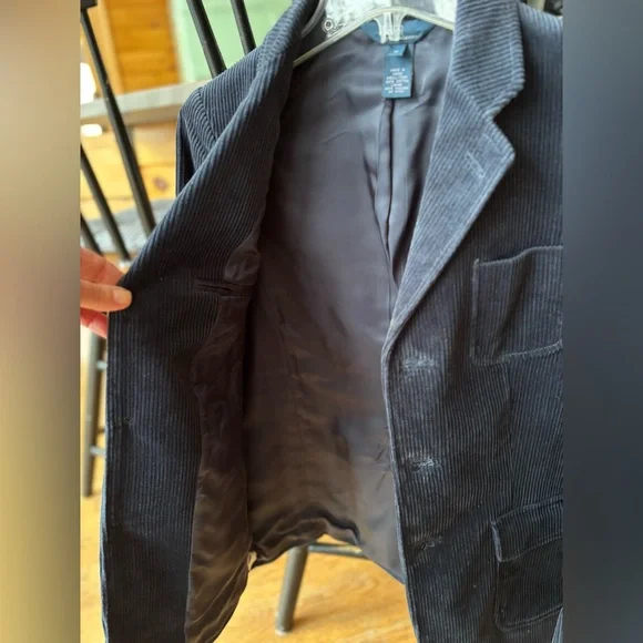 Boys Size M Navy Corduroy Sportcoat - Picture 2 of 10